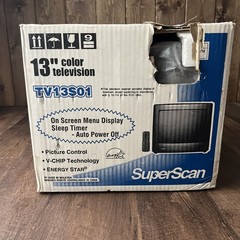 Vintage SuperScan TV13S01 13″ CRT Personal Television TV Retro Gaming NEW IN BOX