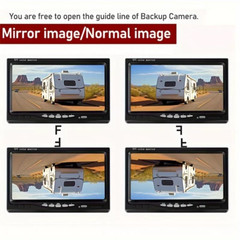 7″ Monitor Rear View Backup Camera Night Vision System for RV Truck Bus VAN US