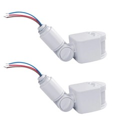 2pcs PIR Motion Sensor Switch Wall Light Switch Delay Time: 5s~8min (Adjustable)