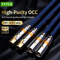 YYTCG 6N OCC XLR Audio Cable 3-Pin Male to Female High-Purity Copper HiFi
