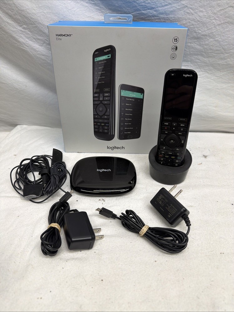 Logitech Harmony Elite Remote Control System with Hub, Cradle, and 2 IR Blasters