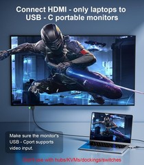 HDMI to USB C Adapter 4K 60Hz | Uni-Directional HDMI Source to Type-C Display…