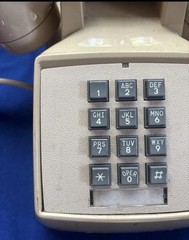 GTE GTE Beige Corded Telephone Push Button Desk Phone 1-Line
