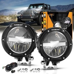 Auxbeam 4Inch 100W Round Offroad Lights White DRL 10000LM LED Driving Light Pods