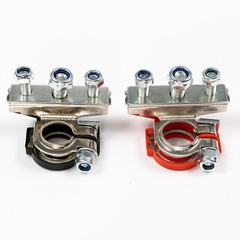 Car Marine Top Post Battery Terminals Clamp Connectors Positive Negative Ends 4X