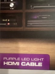 2x Monster MHV1-1026-PUR 6 Feet 4K HDR 21 Gbps 2 Purple LED Light HDMI Cable
