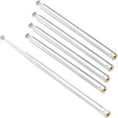 Uxcell 5 Sections Telescopic Antenna, 12 Inches 310mm Long for AM FM Radio TV, 5