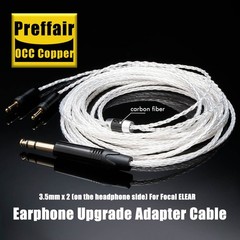 8Core OCC Silver Plated 6.35mm to Dual 3.5mm Focal ELEAR Replacement Cable