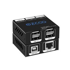 USB Extender 165ft 50m 4-Port USB2.0 HUB by Cat5e Cat6 -Two Webcam Work Sync,…