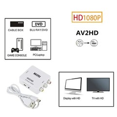 HDMI to RCA AV CVBS Video Converter Adapter 1080P NTSC PAL for TV DVD VCR PC