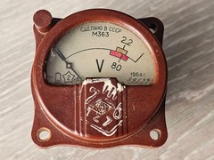 Vintage USSR Voltmeter M363 – Soviet Bakelite Electrical Measuring Device 1964 –