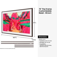 Samsung 75″ The Frame Bezel Modern Brown 2025 VG-SCFF75BWBZA NEW