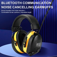 FM Radio Headphones with Digital Display, 30Db FM Hearing Protection Safety