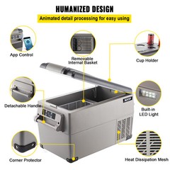 VEVOR 1.23Cuft Compressor Portable Small Refrigerator Cooler Freezer Home