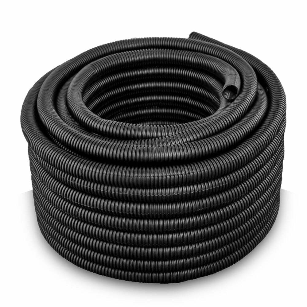High Quality 25 ft Feet 3/4″ Split Wire Loom Conduit Polyethylene Tubing Black