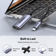 UGREEN USB C to HDMI Adapter Cable 4K@60Hz Aluminum Type C Black or Grey