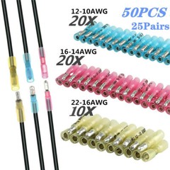 Heat Shrink Bullet Male Female Connectors Electrical Wire Terminals 50/150pcs