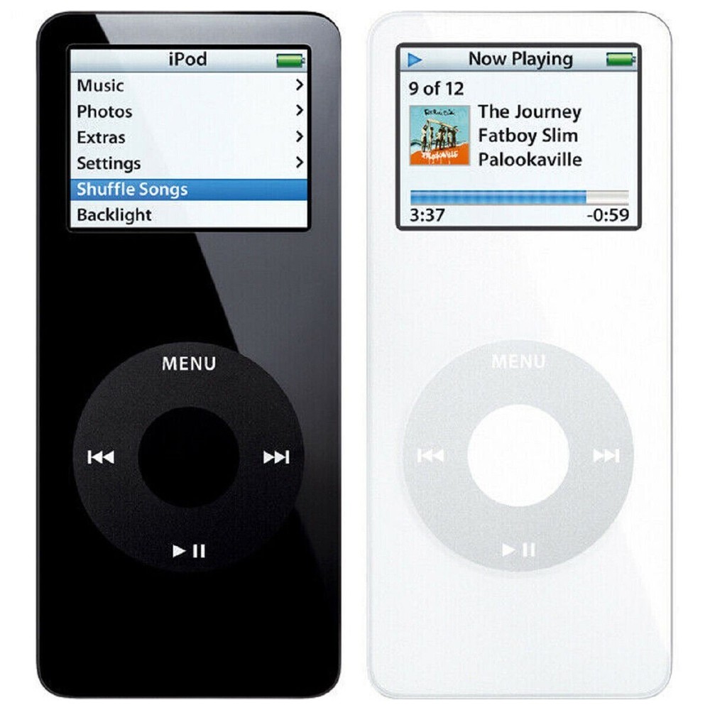 Apple iPod Nano 1st Gen 1GB 2GB 4GB New Battery 90 day Warranty ( Black white )