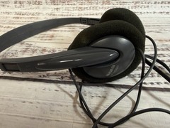 Vintage Aiwa HP-MO28 Plug-In Headphones with Adjustable Headband – Working!
