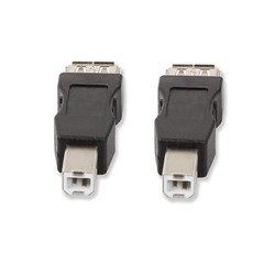 2 Pack USB 2.0 A Female to USB B Print Male Adapter Converter Scanner Plug