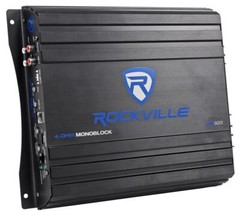 Rockville RV12.2B 1200w Dual 12″ Car Subwoofer Enclosure+Mono Amplifier+Amp Kit