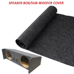 Speaker Box Sub woofer Enclosure Cover Carpet Wrap Audio Video Charcoal 32″x78″