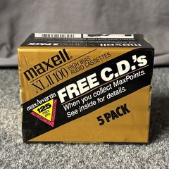 MAXELL XL II 100 High Bias Blank Audio Cassette Tape New Sealed Pack Of 5