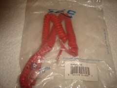 (2) RED HANDSET CORD 12 FT ( YES 2 ONE PRICE)
