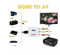 Mini HDMI to AV Adapter Full HD 1080P Video Audio 3 RCA Signal converter HDMI2AV