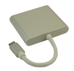 USB 3 Type C Male to HDMI 4K@30Hz with Charge Out-ports