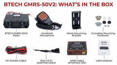 BTECH GMRS-50V2 50W 256 Fully Customizable Channels Mobile GMRS Two-Way Radio