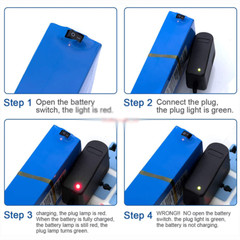12V DC Rechargeable Lithium-ion Battery Portable Battery Pack w/ Charger Switch