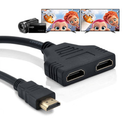 4K HDMI Cable Splitter Adapter 2.0 Converter 1 In 2 Out 1 Male to 2 Female US