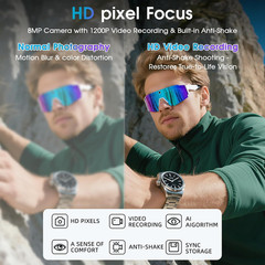 4K AI Smart Glasses with Camera, HD Video, Bluetooth, No SD Card Needed
