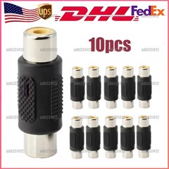 10-Pcs AV RCA Audio Video Female to Female Connector Jack Coupler Adapter US