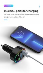 Car phone charger BT FM Transmitter Player handsfree support U disk TF card