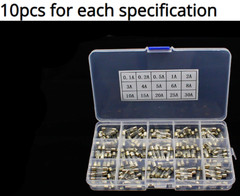 150pc 5*20 Fast-blow Glass Tube Fuses .1A .2A .5A 1A 2-3-4-5-6-8-10-15-20-25-30A