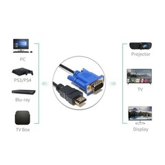 HDMI Male to VGA Male Converter Adapter 1080P Cable for PC Monitor HDTV Roku