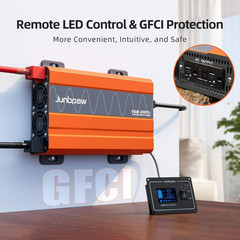 2080W Pure Sine Wave Inverter, 12V DC to 110V/120V AC, 6000W Peak, 5V/2.1A USB,