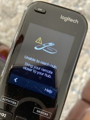 Logitech Harmony Elite Universal REMOTE ONLY Powers ON