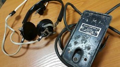 VNTG. MORSE CODE KEY & HEADPHONES TELEGRAPH MILITARY BG RUSSIA USSR CCCP 1968