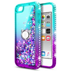 For iPod Touch 5th 6th 7th Gen Case Liquid Glitter Bling Cover +Screen Protector