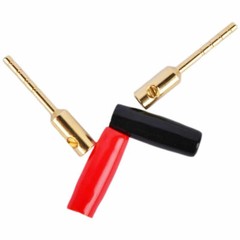 20 Pcs Speaker Pin Connectors 2mm Gold Plated Banana Plugs Screw Terminal