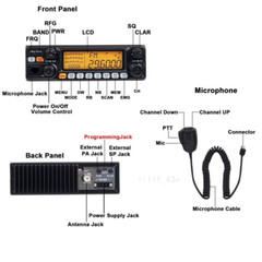 ANYTONE AT-5555N II 11 Meter Radio AM/FM/SSB 40 Channel Mobile Transceive