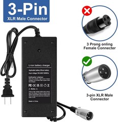 Fast Charger for 36V Lithium Battery, XLR Plug