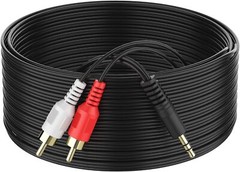 Audio Aux Stereo Cable Jack 3.5 MM To 2 RCA Male To Male Y Splitter Adapter Cord