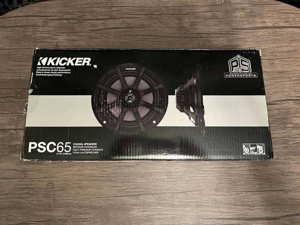 Kicker PS 6.5″ Weather-Proof Coaxial Speakers 2 ohm 120W Peak 42PSC652 (Pair)