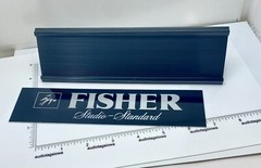 Fisher Studio Standard Desk Sign – Custom Silver Aluminum