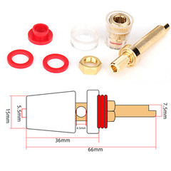 4pcs High Quality Gold Plated Audio Speaker Cable Long 4mm Binding Post US Stock