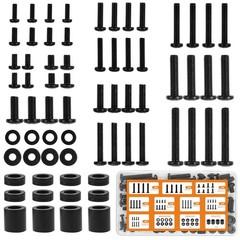 Universal TV Mounting Hardware Screw Kit Set with Box – M4 M5 One Size, Black